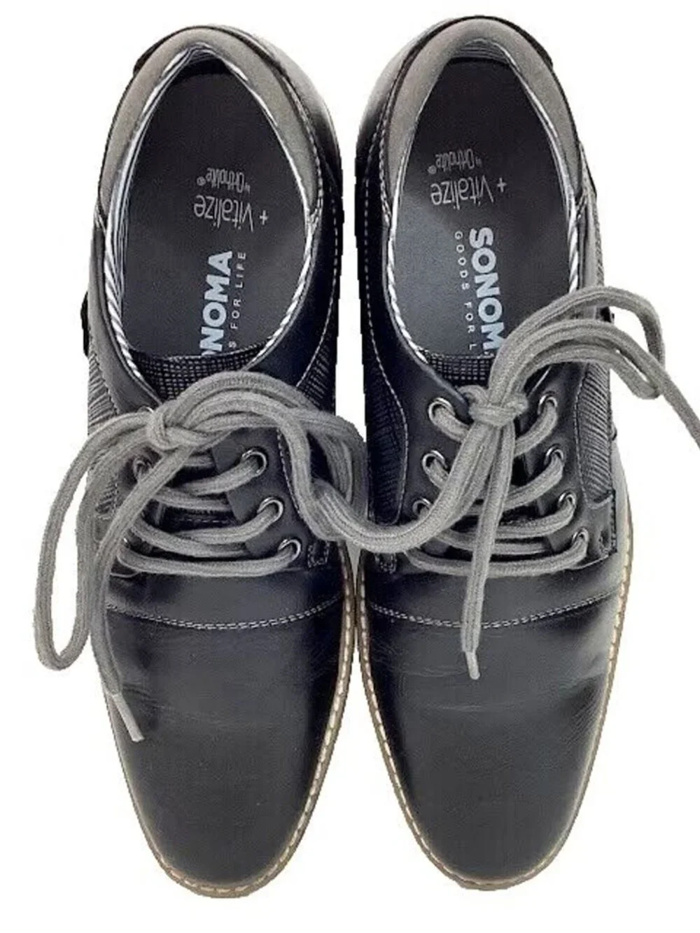 Sonoma Kohl's-Men's Sz 7(M) Vitalize Ortholite-Garfield-Black Dress Shoes-200153